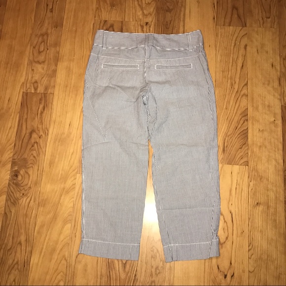 {Ann Taylor Loft}Striped Marisa Capri Pants Cotton - Picture 3 of 5